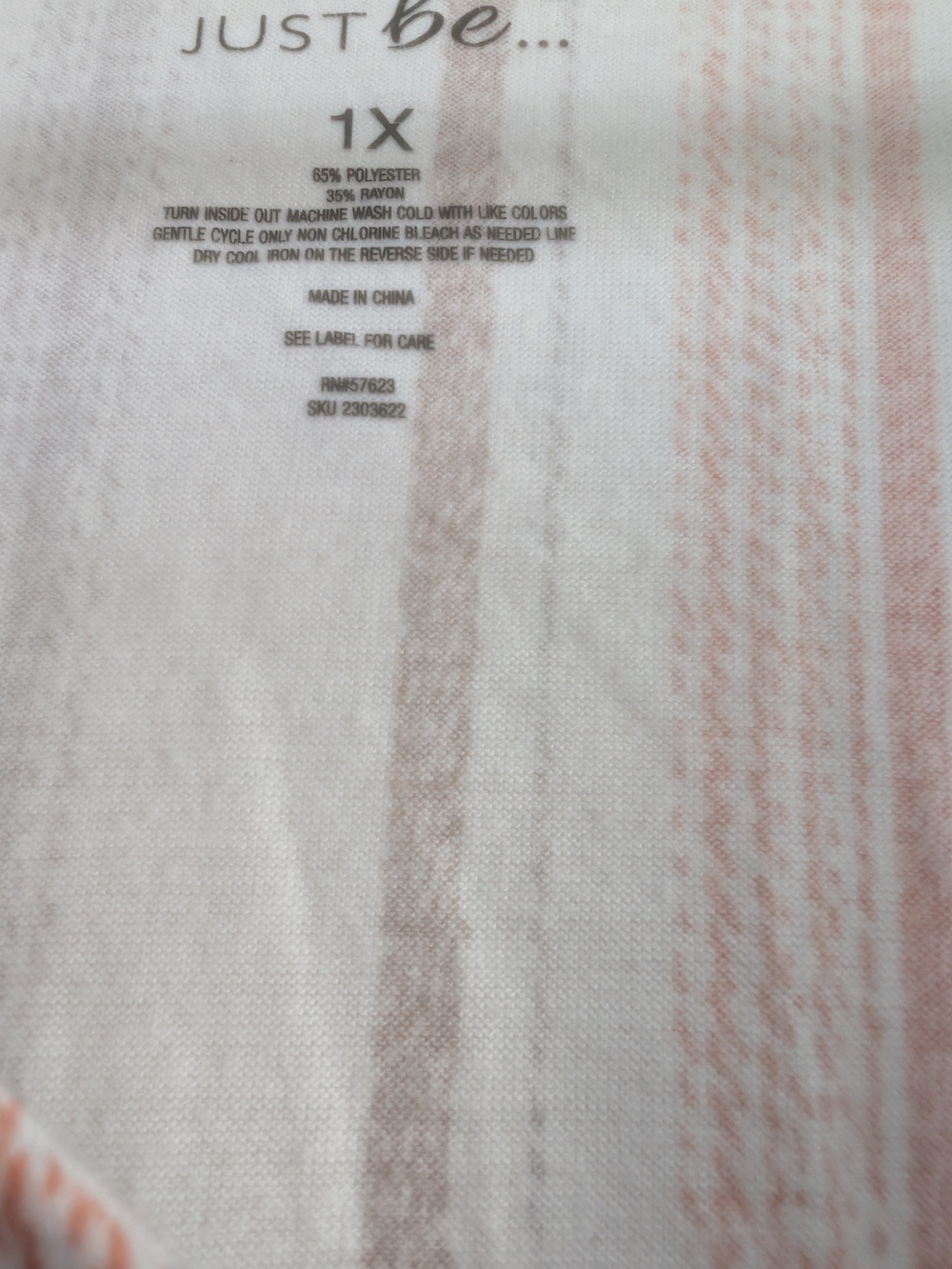 Just Be Striped Women's Shirt- 1X